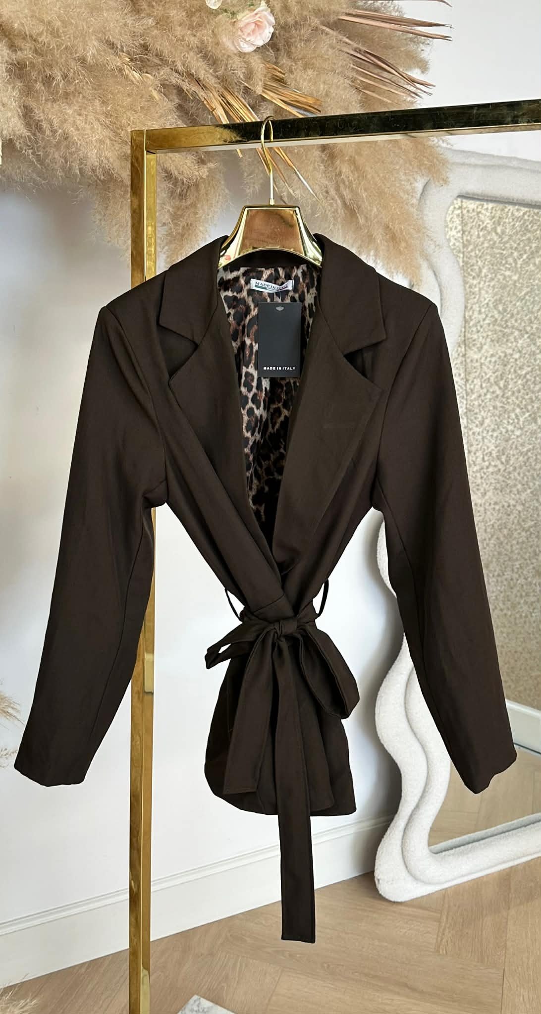 KIANA POCKET LUS BLAZER CHOCO