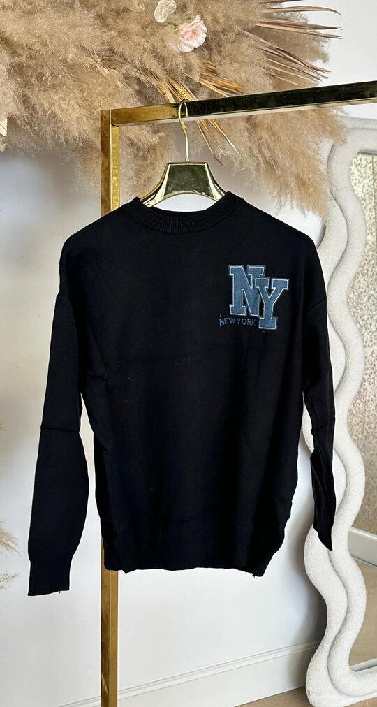NEW YORK BACKPRINT SWEAT 10506 BLACK