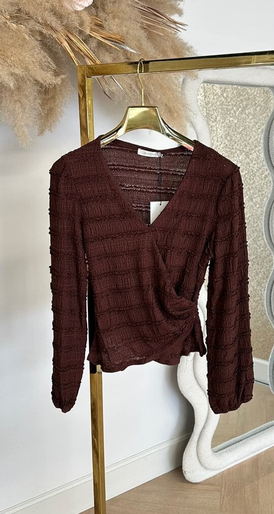 RUFFLE TOP 5187 CHOCO