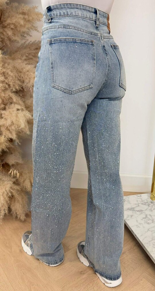 SHIMMER WIDE LEG JEANS T66