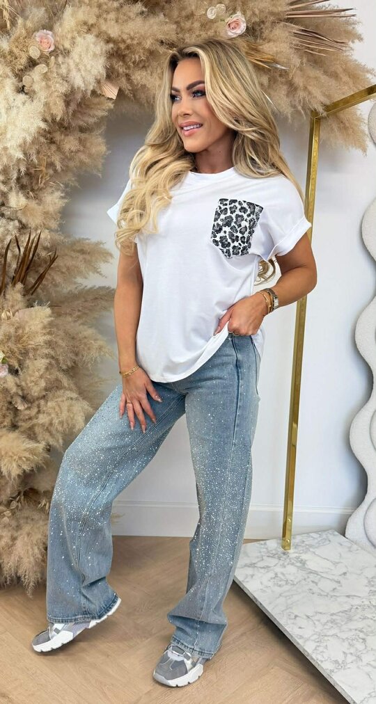 CLOE ROLLED UP SLEEVE TEE OFFWHITE