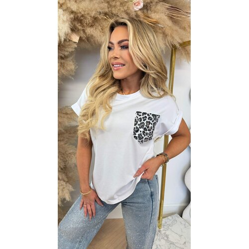 CLOE ROLLED UP SLEEVE TEE OFFWHITE