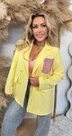 GLOW POCKET BLAZER YELLOW