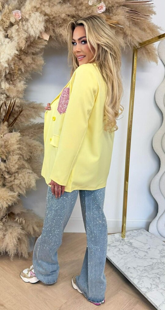GLOW POCKET BLAZER YELLOW