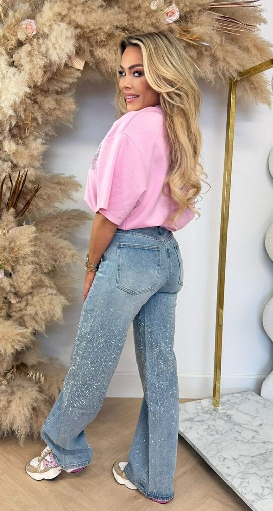 VIRAL SPARKLE CROPPED TOP PINK