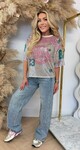 CALIFORNIA 23 SEQUIN TEE PINK