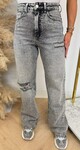 QUEEN GLITTER WIDE LEG JEANS 3921-1 GREY