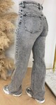 QUEEN GLITTER WIDE LEG JEANS 3921-1 GREY