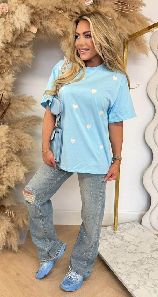 CUTE HARTJES TEE 7455 ICEBLUE