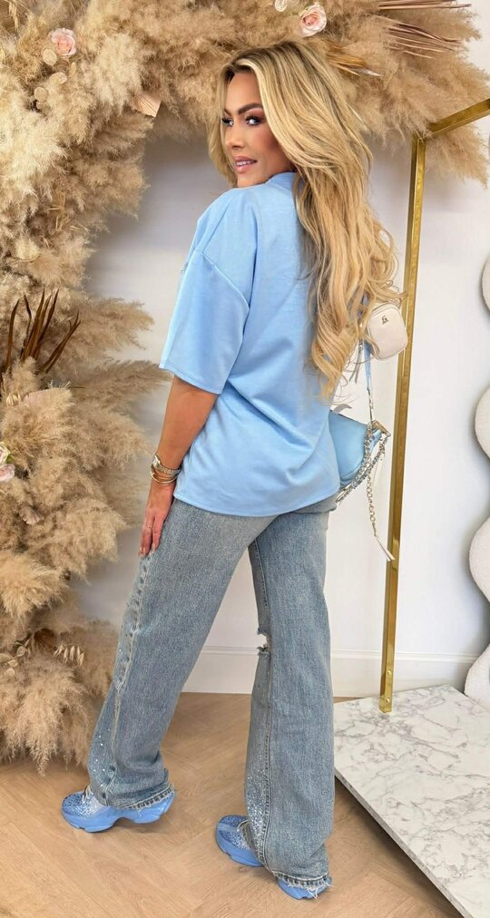 HEART DIAMOND SHIRT ICEBLUE