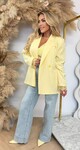 JOELLE DOUBLE BUTTON LACE BLAZER YELLOW