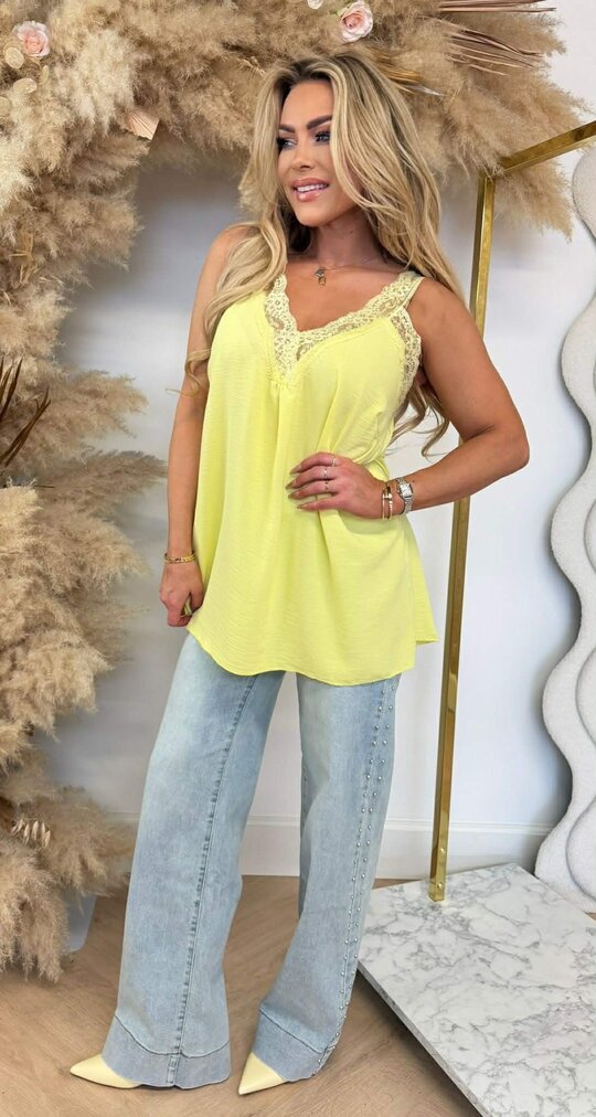 MILS ELEGANT LACE TOP YELLOW