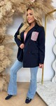 GLOW POCKET BLAZER NAVY