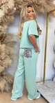 SHELLY LEO GLITTER POCKET SET MINT