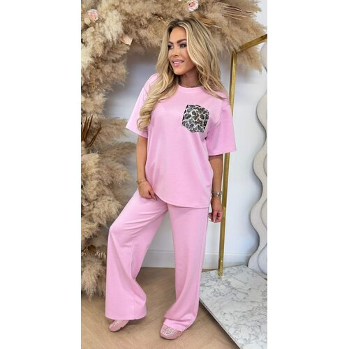 MARON LEO GLITTER POCKET SET PINK