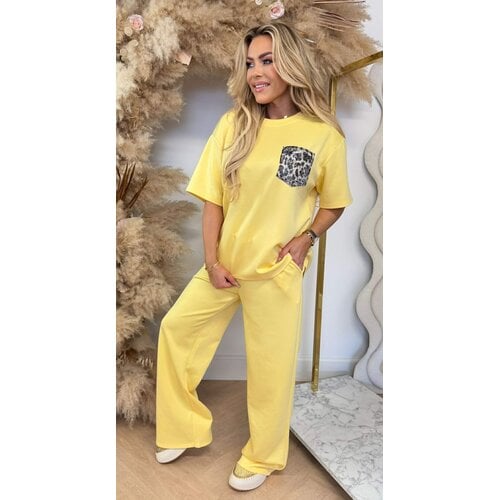 MARON LEO GLITTER POCKET SET YELLOW