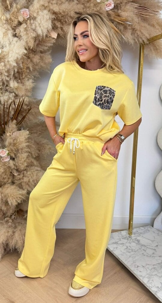 SHELLY LEO GLITTER POCKET SET YELLOW