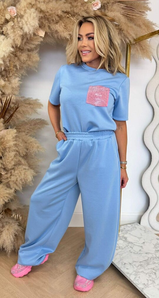 MARLY SPARKLE POCKET SET BLUE