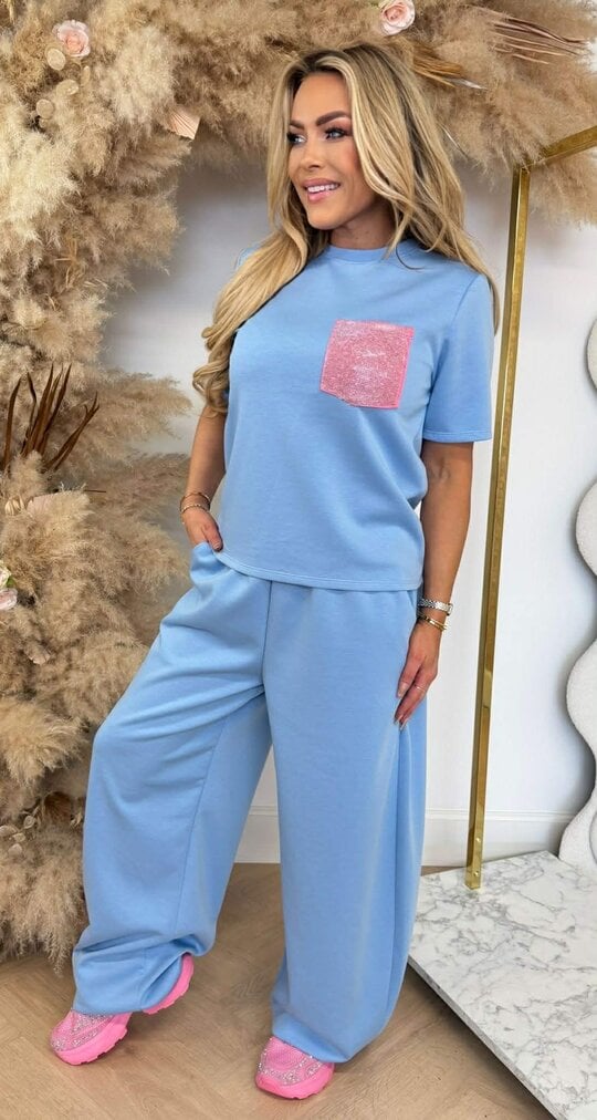 MARLY SPARKLE POCKET SET BLUE