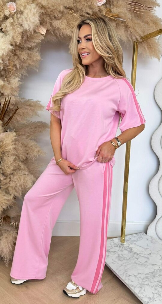 LINDY STRIPE SET PINK
