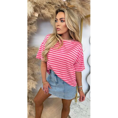NENY STRIPE TOP PINK/PINK