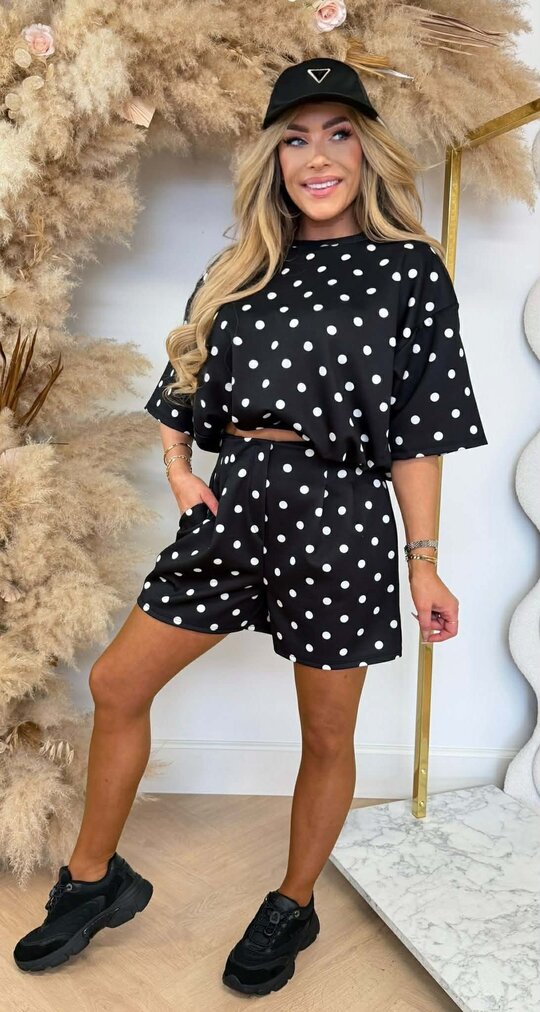 NOOR RETRO CROPPED SET BLACK