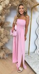 FOLDED STRAPLESS JUMPSUIT PINK FOLDED STRAPLESS JUMPSUIT PINK