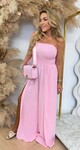 STRAPLESS FOLDED JUMPSUIT PINK