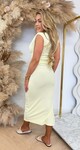 RIBBED MAXI DRESS BUTTERYELLOW