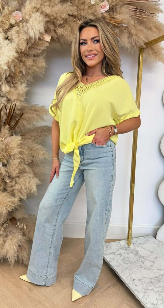 SANDY LOOSE FIT V TOP YELLOW