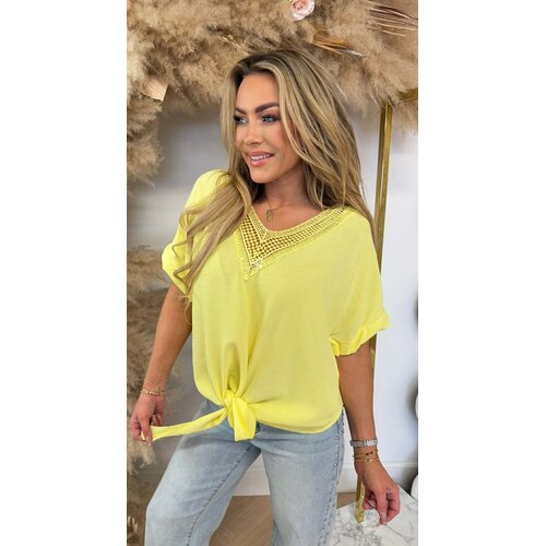 SANDY LOOSE FIT V TOP YELLOW