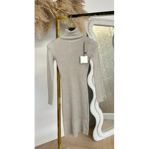 BASIC KOL KNIT DRESS BEIGE