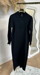 OVERSIZED RIB DRESS ZIPPER 10169 BLACK