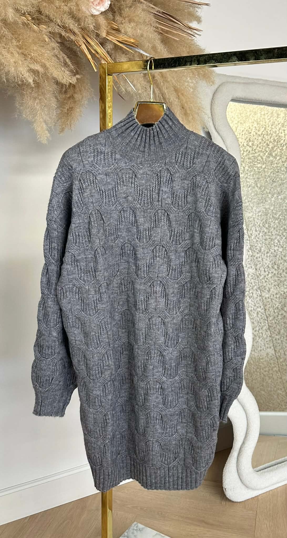 KABEL OVERSIZED DRESS 5566 GREY