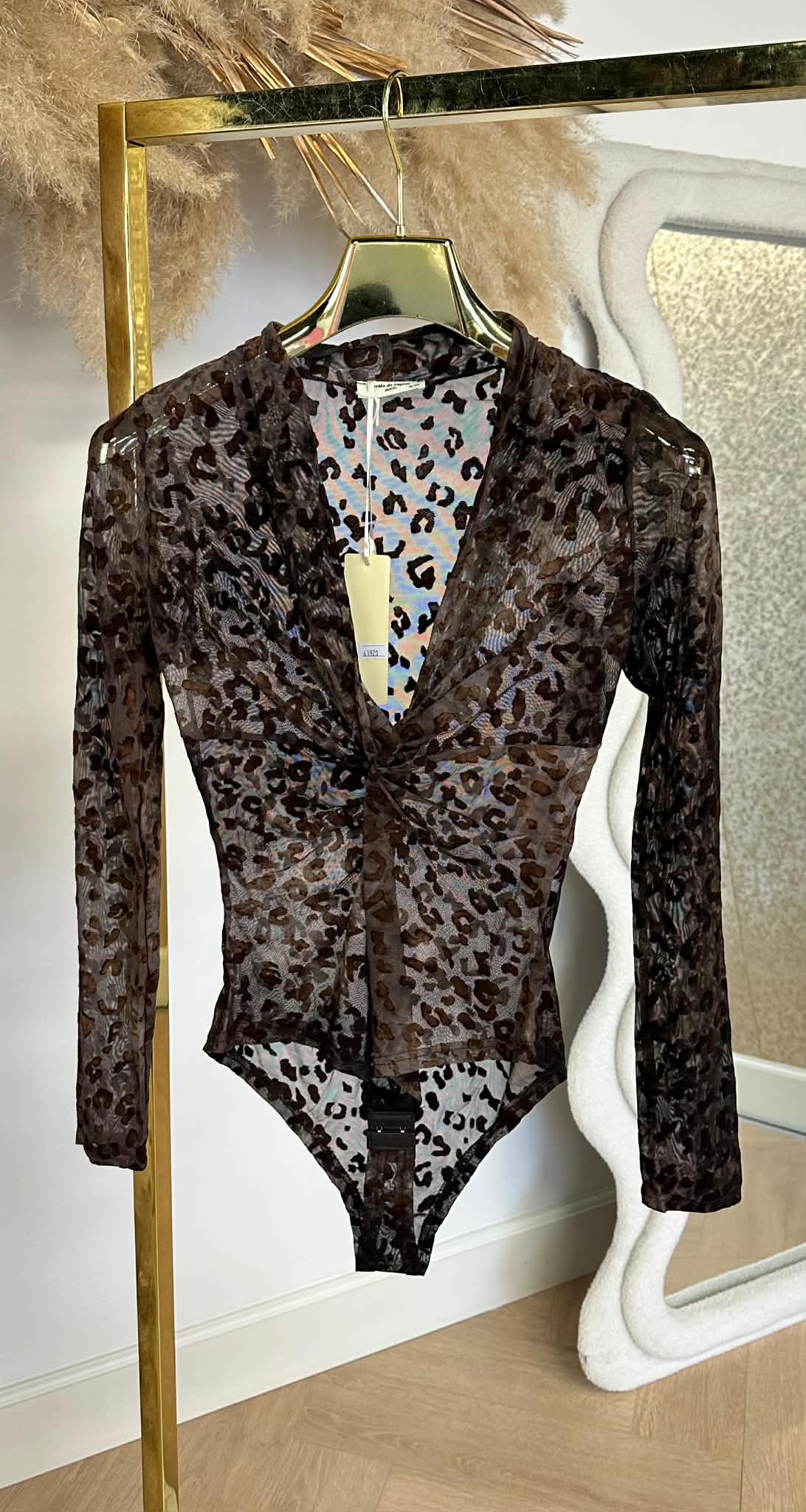 MESH LEO VELVET BODY 61920 CHOCO