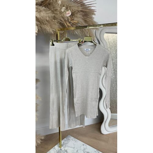 TWO PIECE RIB SET PK5747 BEIGE