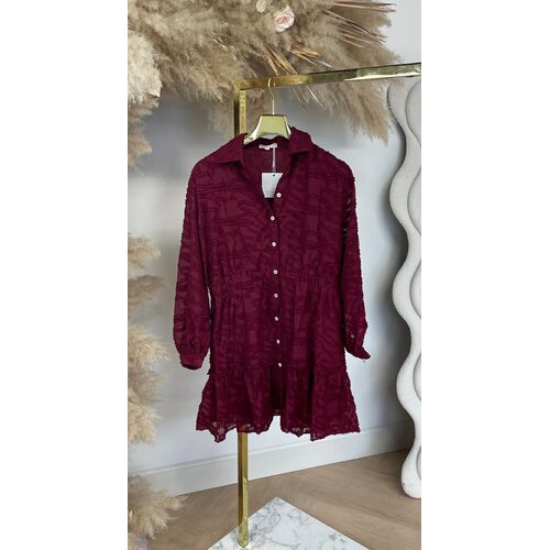 RUFFLY CUTE DRESS 9259 WINE