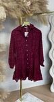 RUFFLY CUTE DRESS 9259 WINE