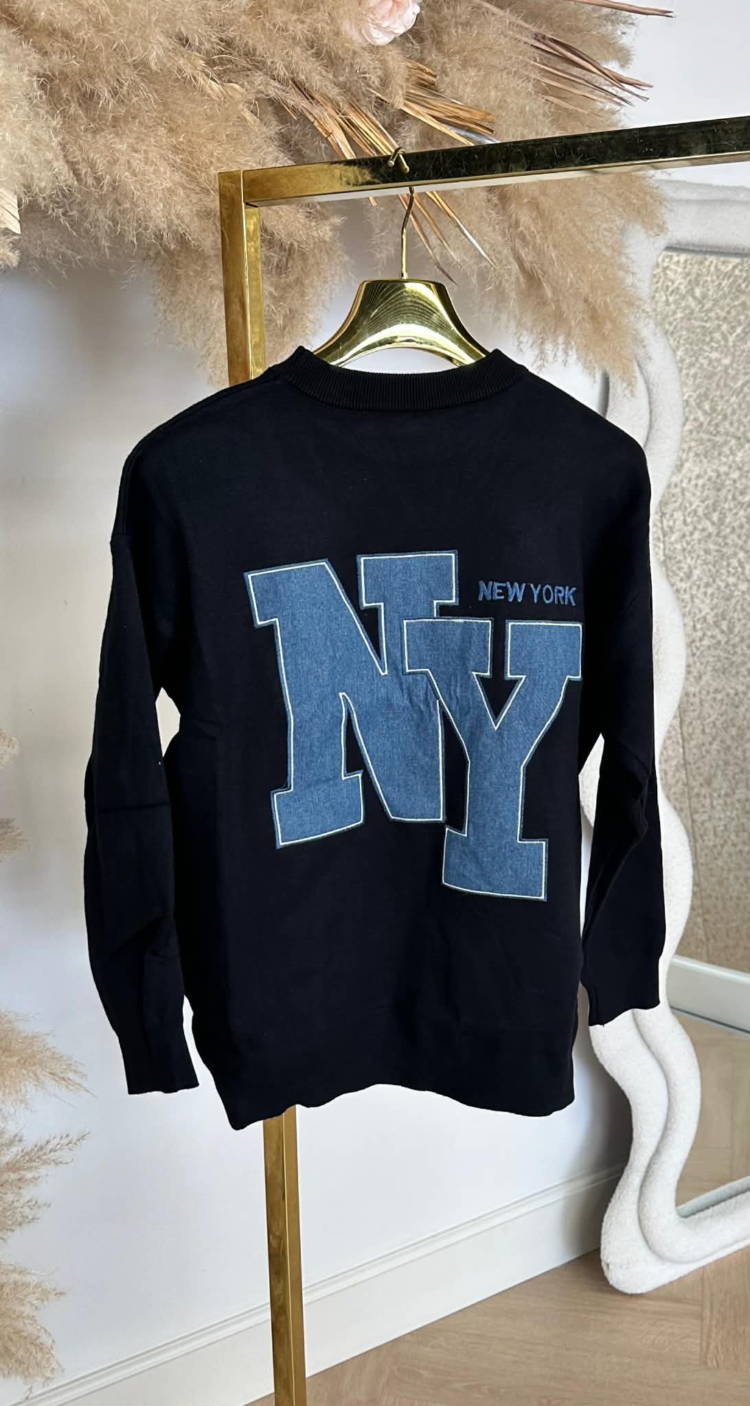 NEW YORK BACKPRINT SWEAT 10506 BLACK