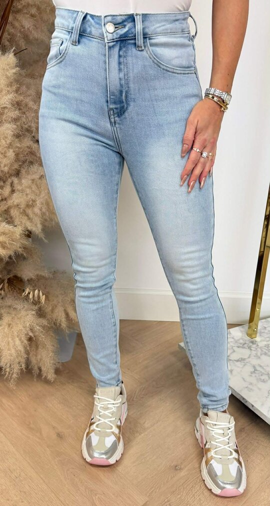 HEART POCKET SKINNY JEANS 1235-3 LIGHTDENIM