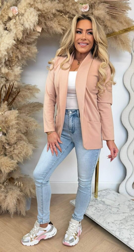 BASIC VESTJE L MOUW OLDPINK