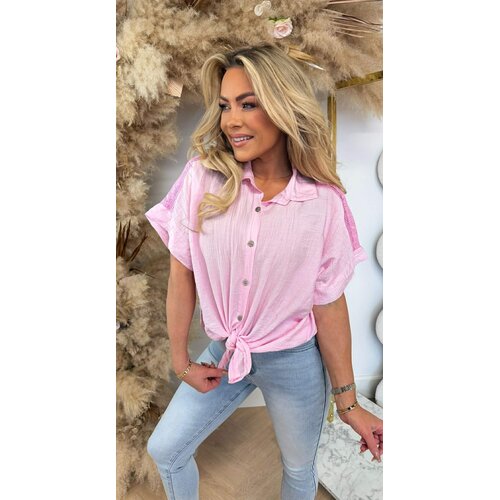 EASY LACE DETAIL BLOUSE PINK EASY LACE DETAIL BLOUSE PINK