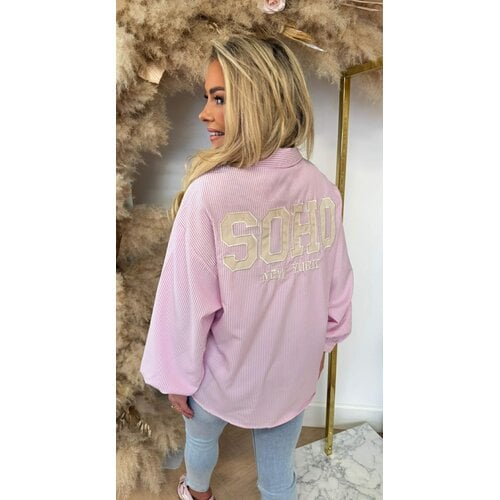 TEDDY SOHO STRIPE BLOUSE 7471 PINK TEDDY SOHO STRIPE BLOUSE 7471 PINK