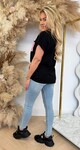 SHIMMER LEO POCKET TEE BLACK