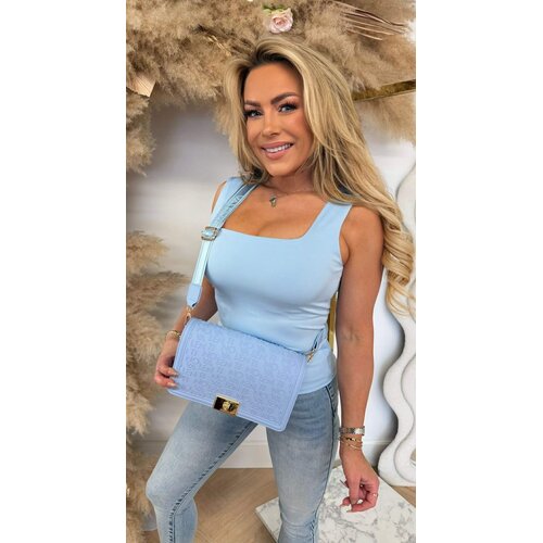 CECE BASIC TRAVEL TOP ICEBLUE