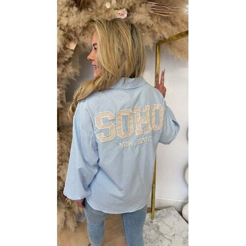 TEDDY SOHO STRIPE BLOUSE 7471 BLUE TEDDY SOHO STRIPE BLOUSE 7471 BLUE