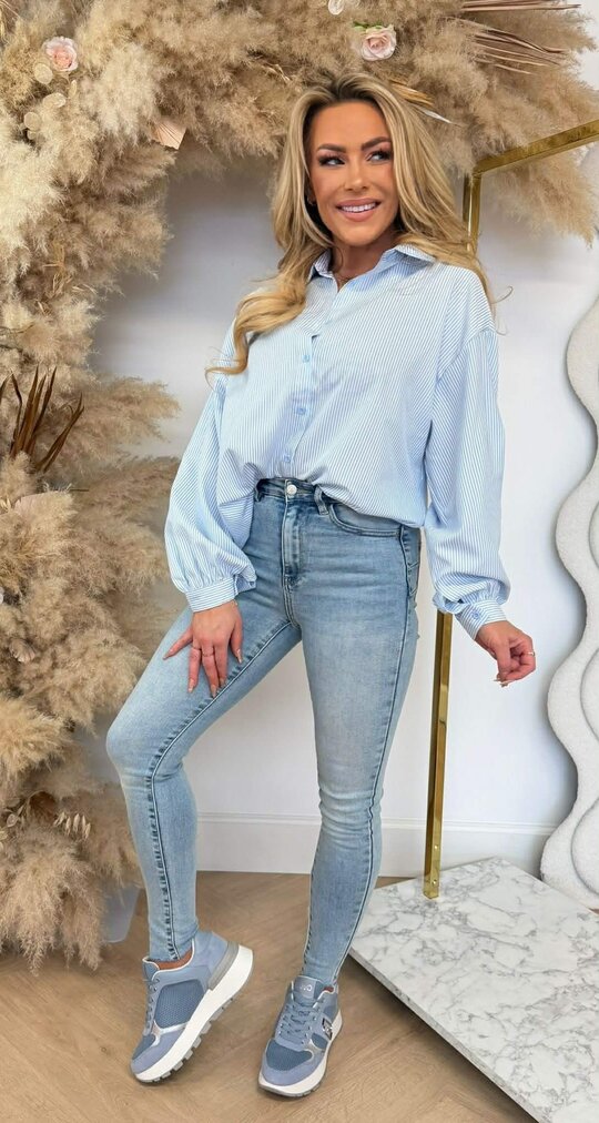 TEDDY SOHO STRIPE BLOUSE 7471 BLUE