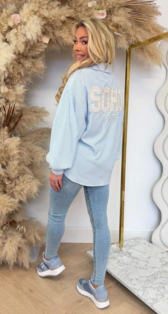 TEDDY SOHO STRIPE BLOUSE 7471 BLUE