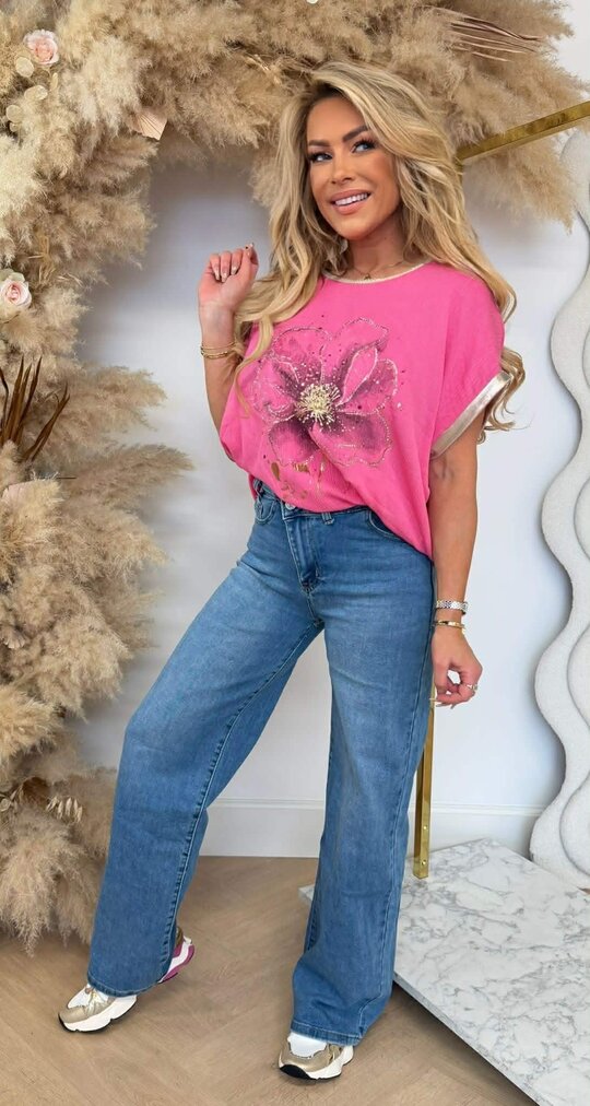 AURORA FLOWER GOLDEN TOP PINK