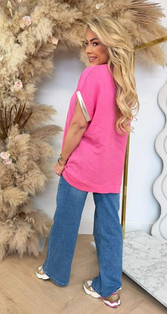 AURORA FLOWER GOLDEN TOP PINK